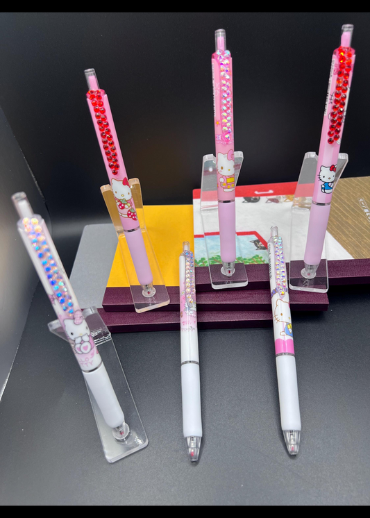 Blinged 6 hello kitty gel pens