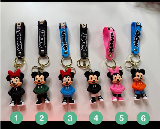 Mickey Keychain 6 Items