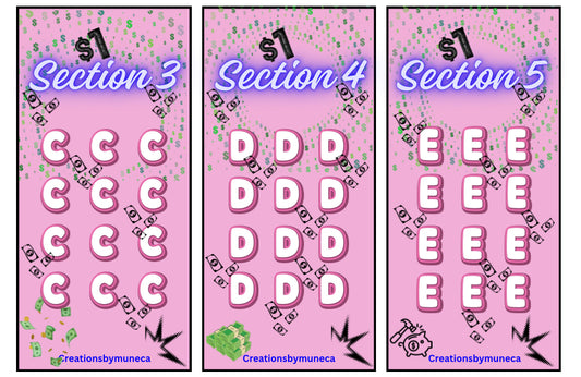 $1 Letter Challenge A to L Savings -Physical