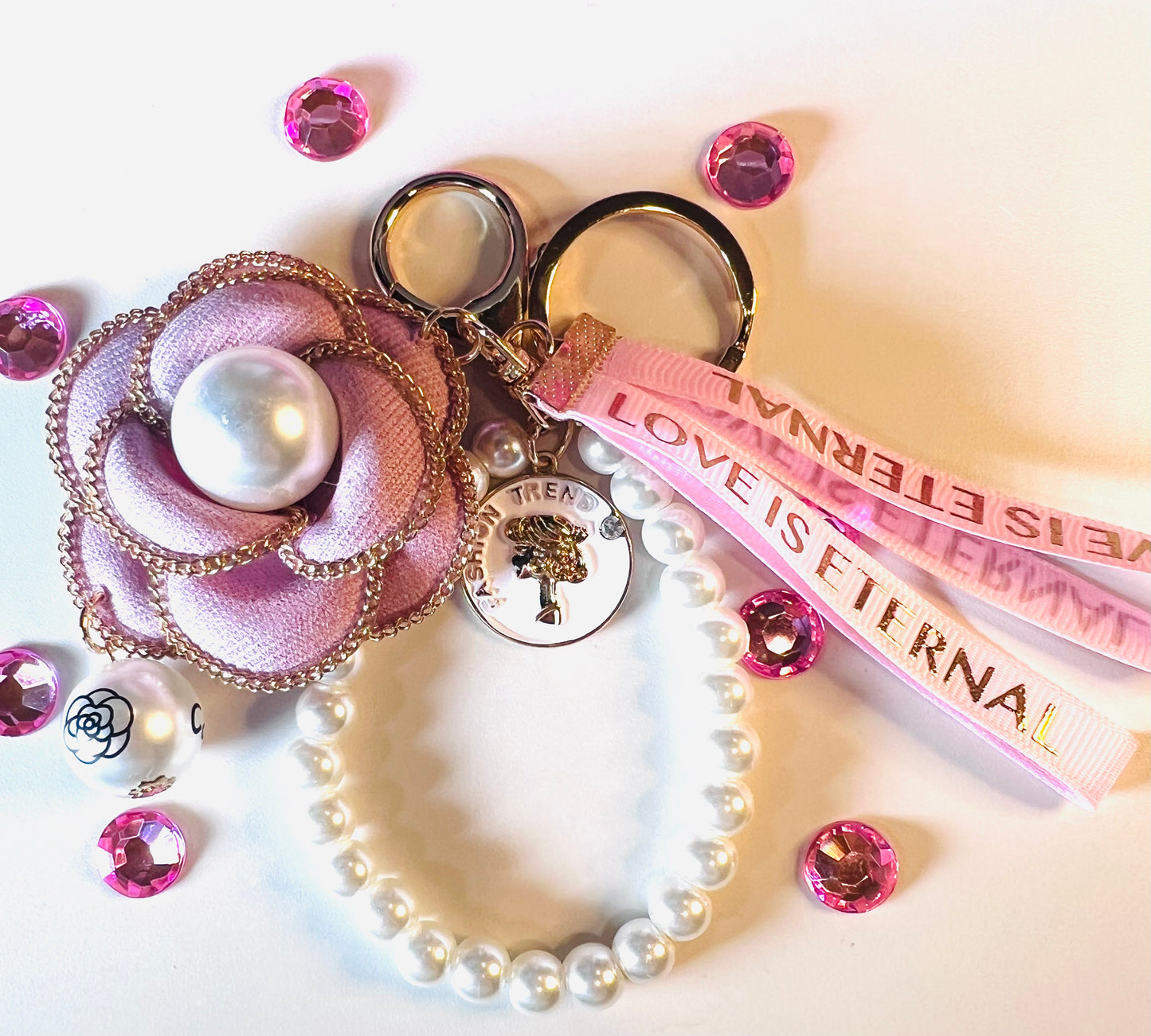 Keychain Bows and Flowers in Different Colors