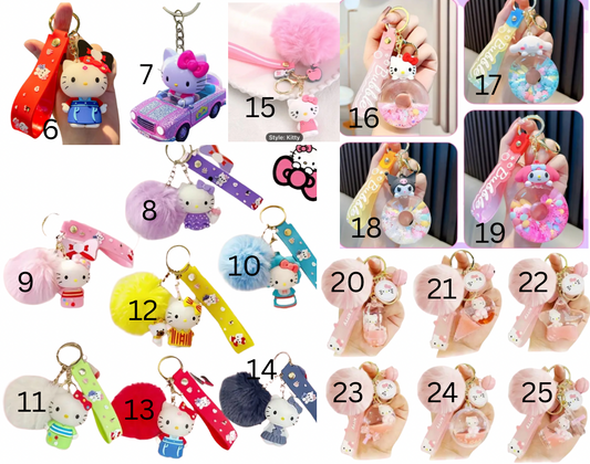 Keychains Kitty and friends 32 items