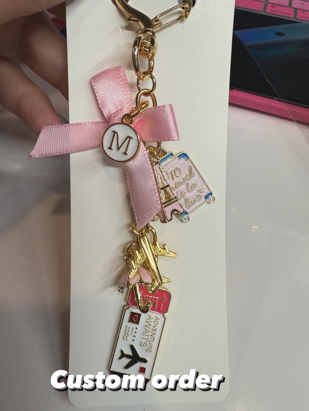 Travel & Donuts sweets charm keychains 6 items