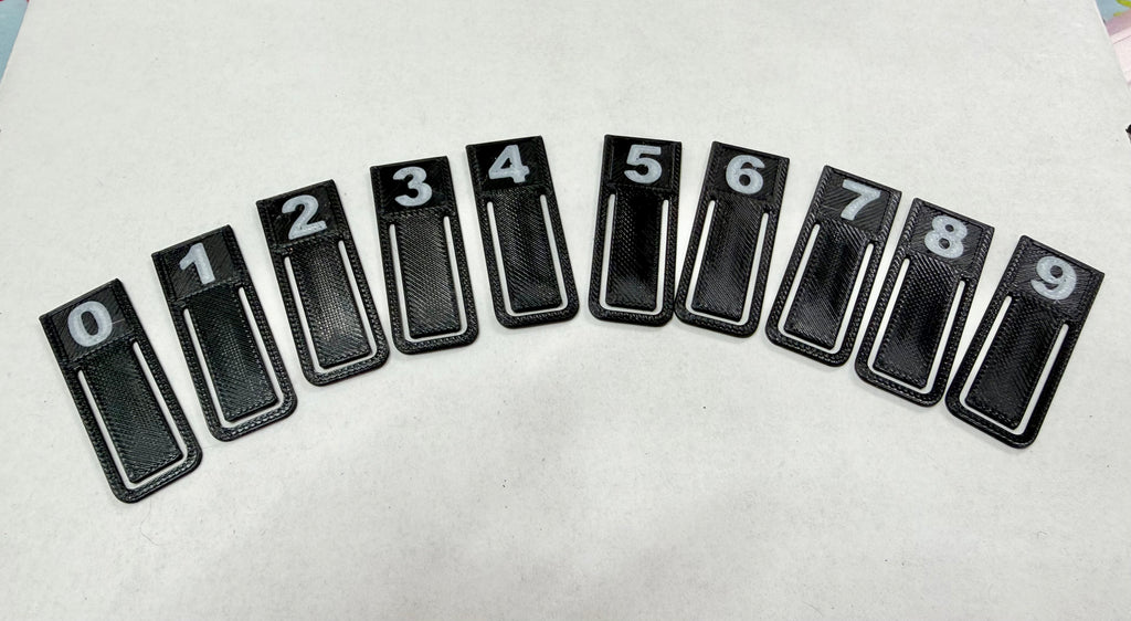 0 to 9 Paperclips set