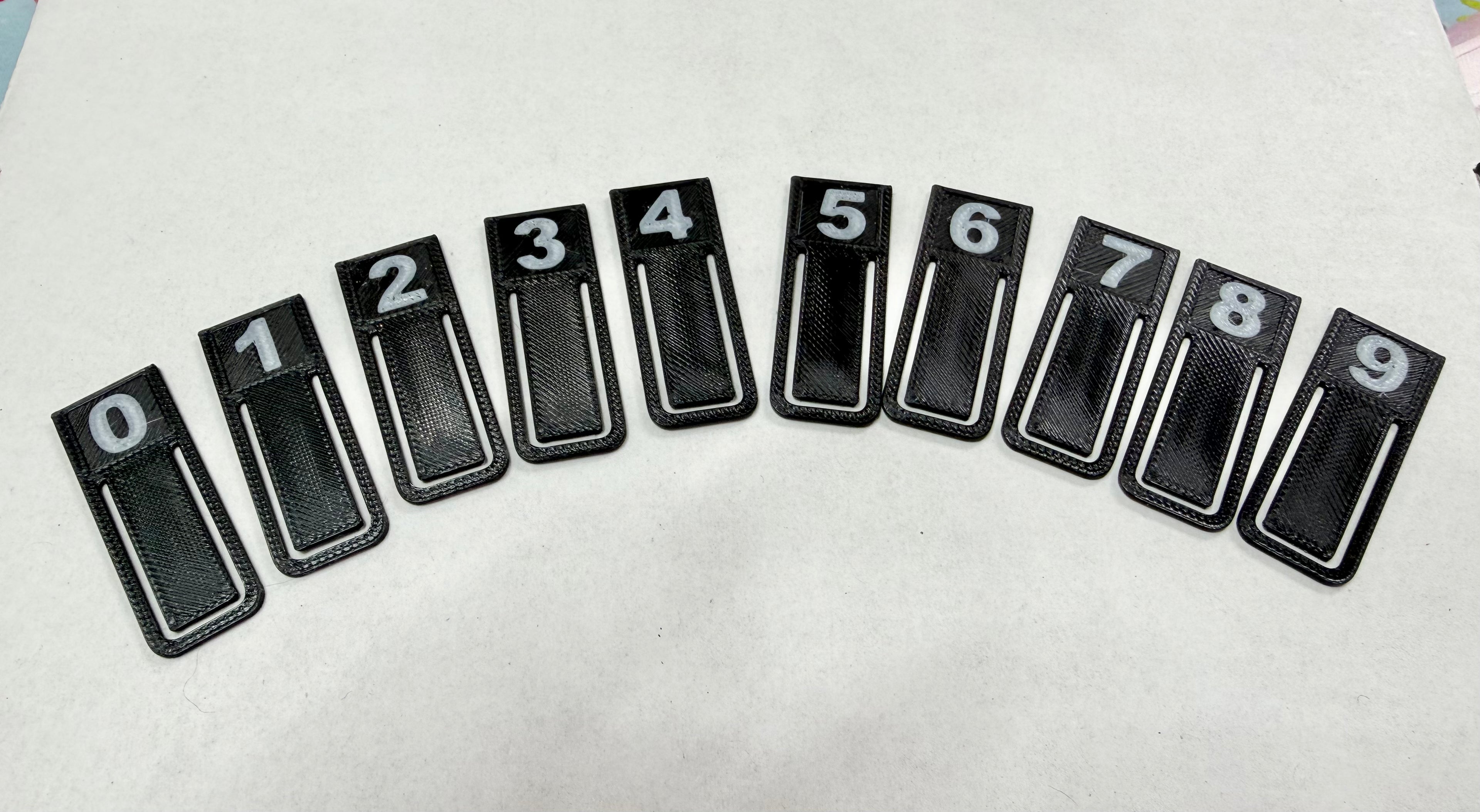 0 to 9 Paperclips set