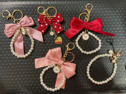 Keychain Bows and Flowers in Different Colors