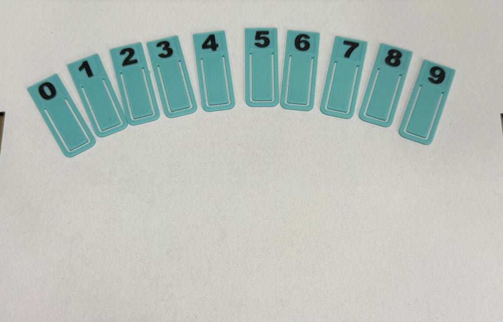 0 to 9 Paperclips set
