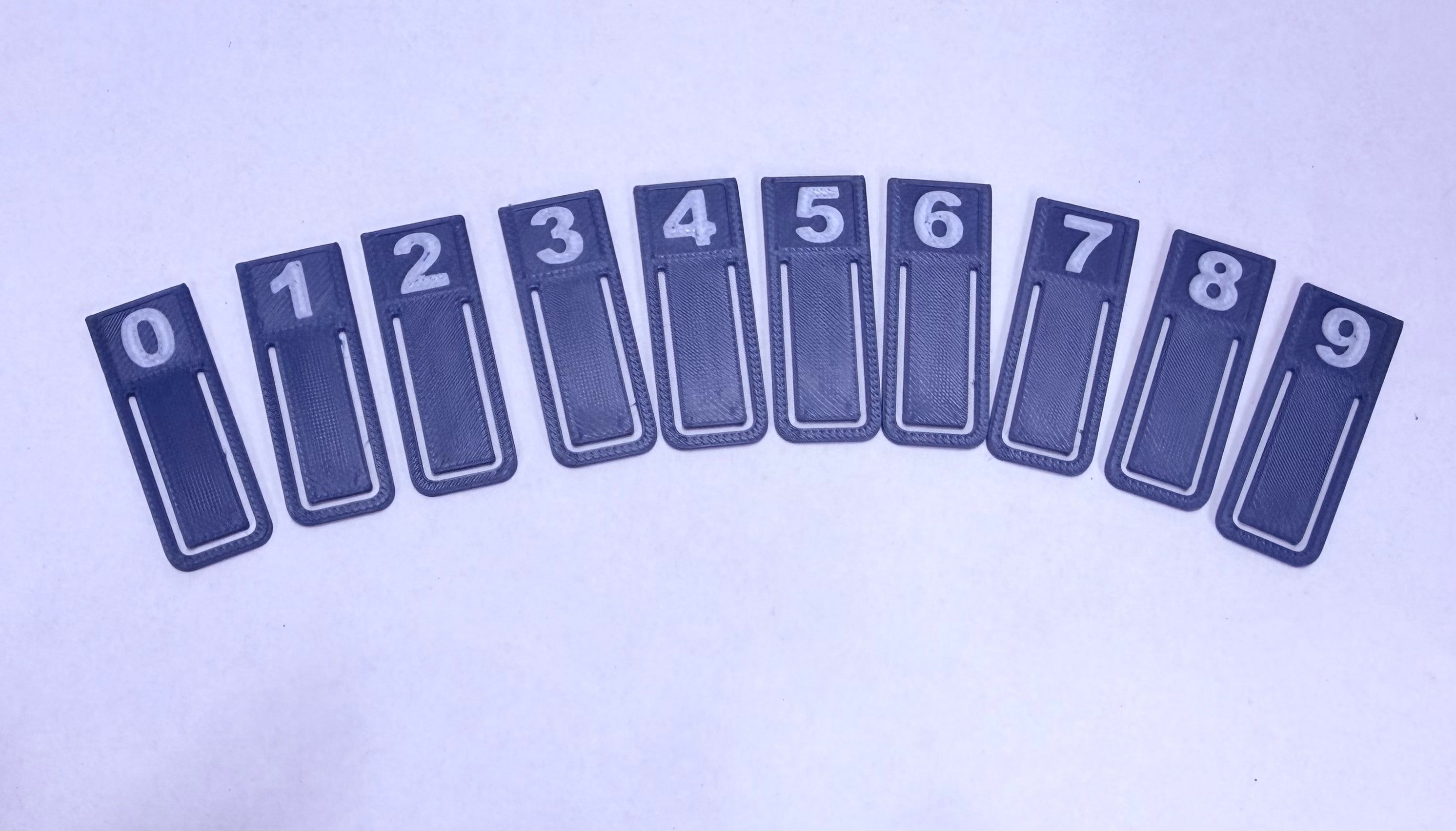0 to 9 Paperclips set