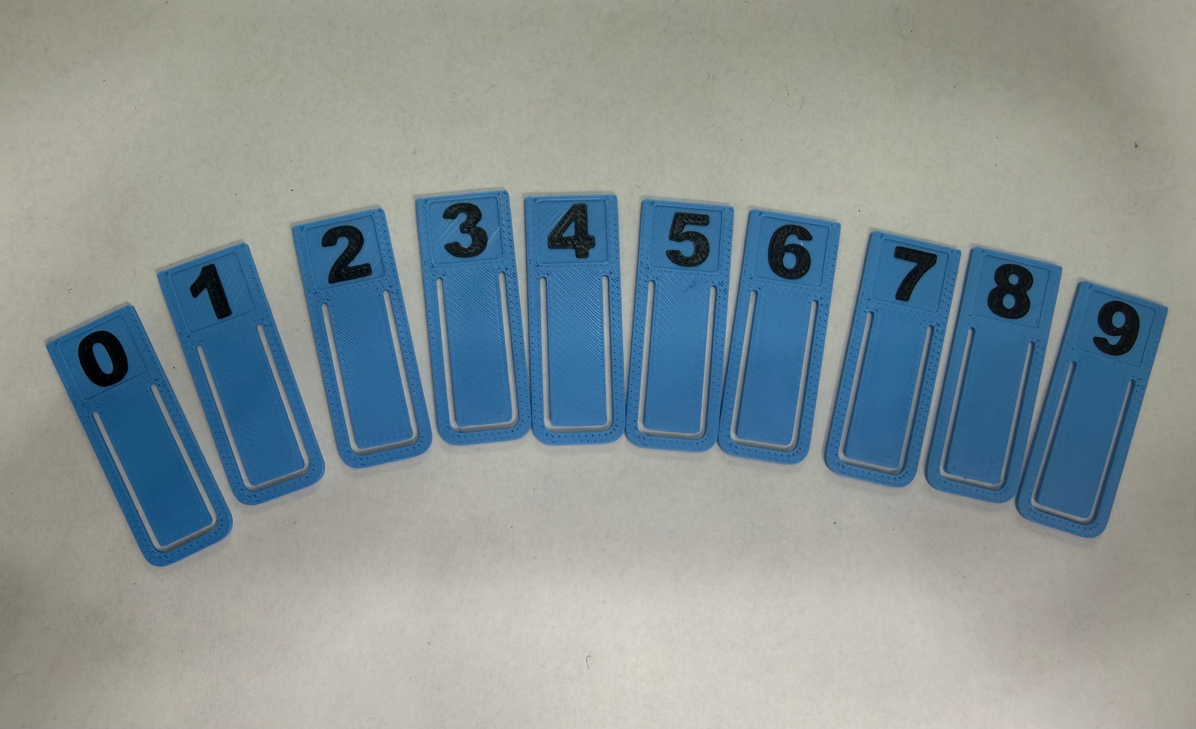 0 to 9 Paperclips set