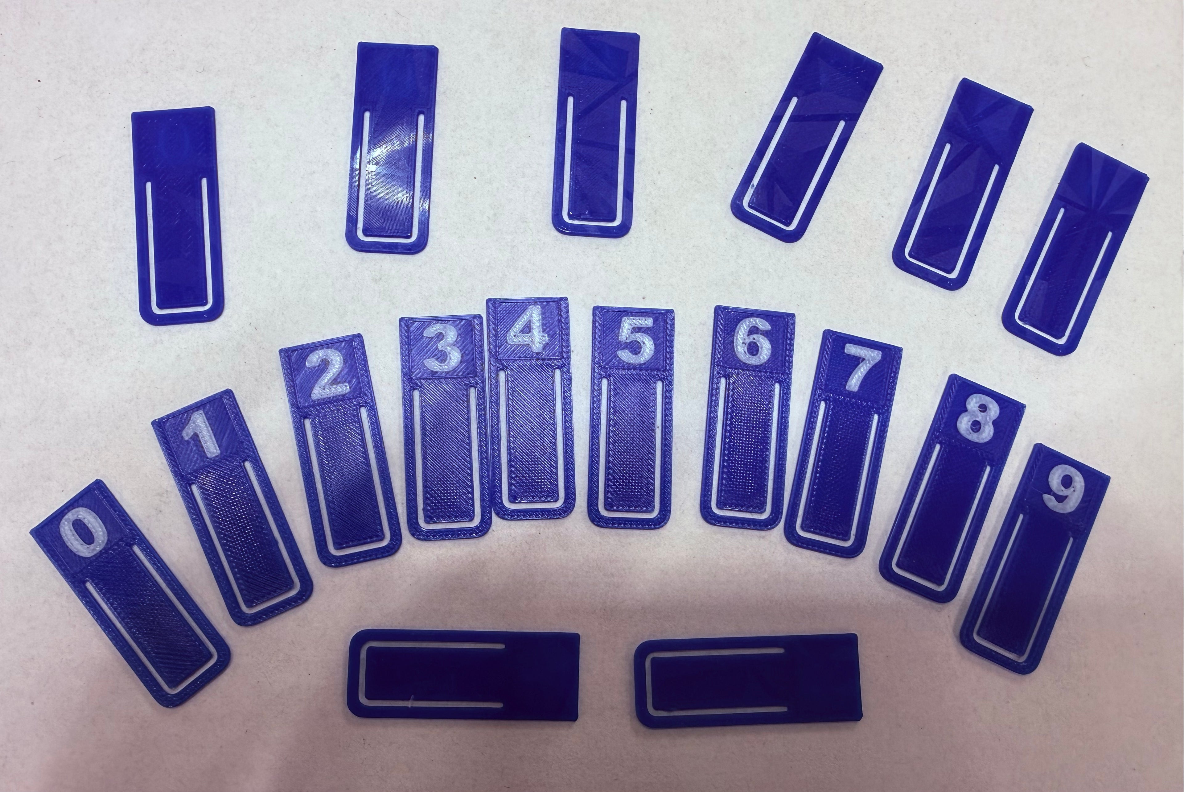 0 to 9 Paperclips set