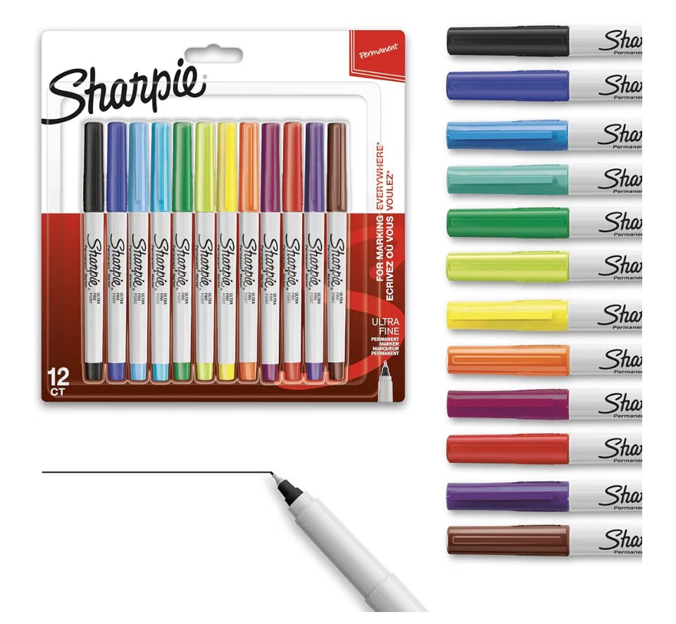 Ultra fine point sharpie permanent marker set 8 & 12 & 24