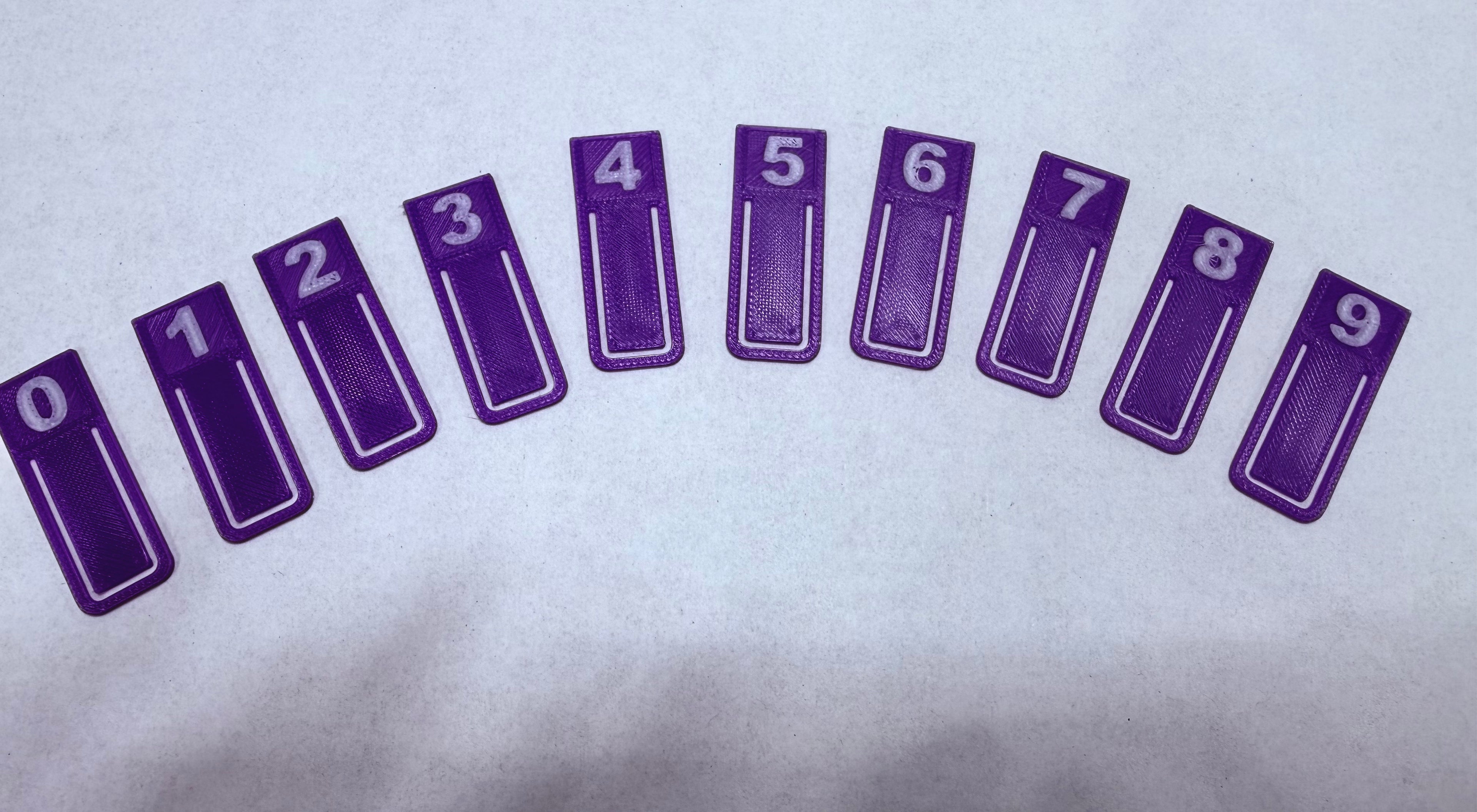 0 to 9 Paperclips set