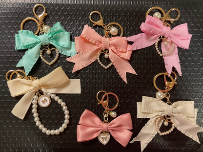 Keychain Bows and Flowers in Different Colors