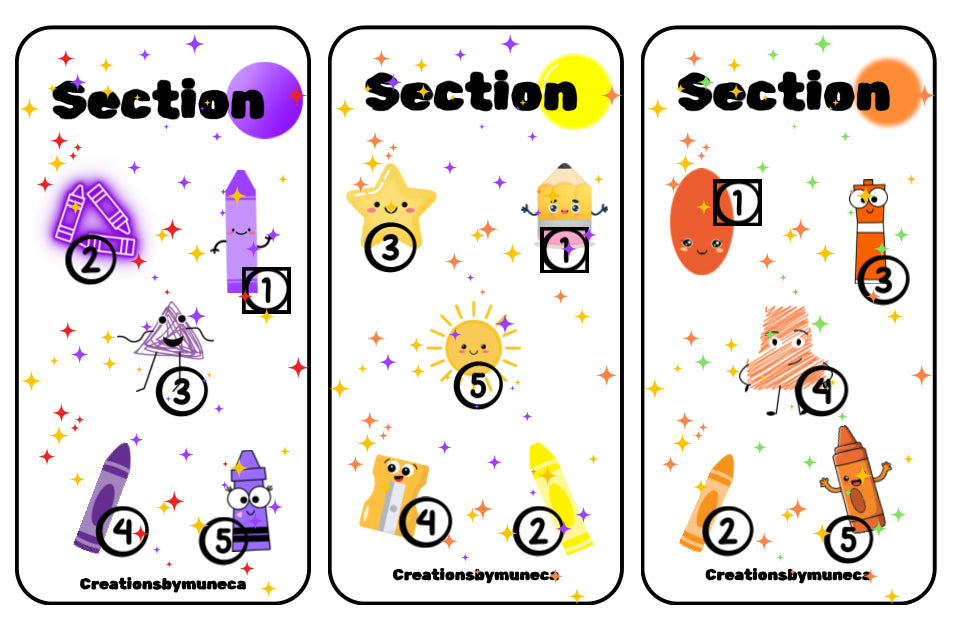 A6 Color Box Challenge laminated physical with 1 Bling dice