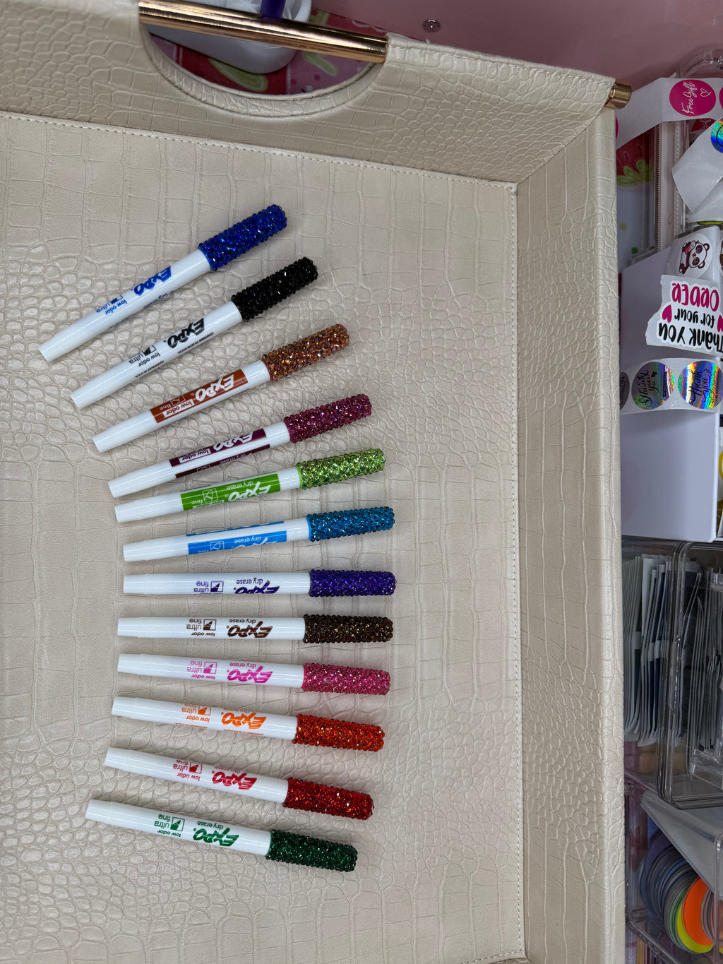 Bling Glass Rhinestones Dry Erase Fine & ULTRA FINE Markers 8 & 12 count