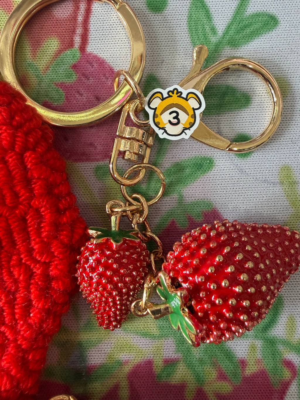 Strawberry keychains Charms
