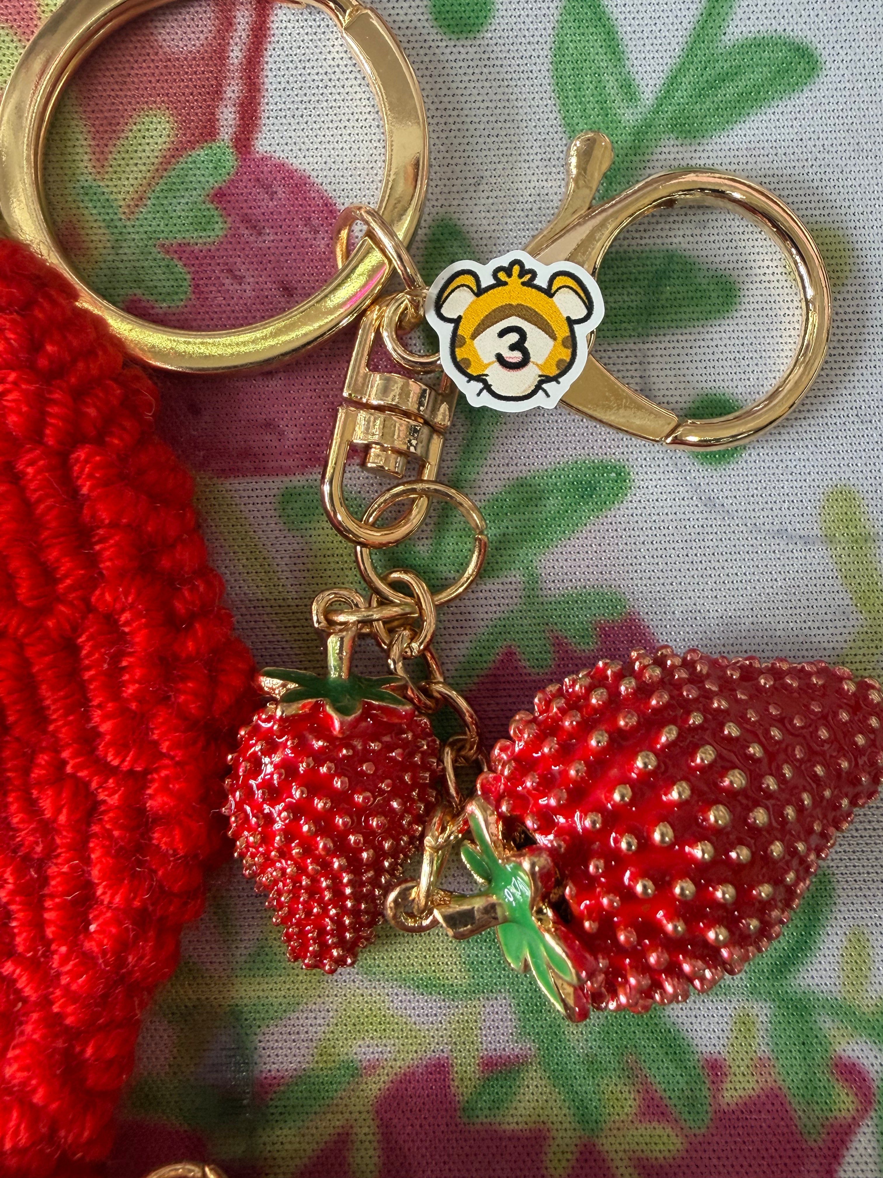 Strawberry keychains Charms