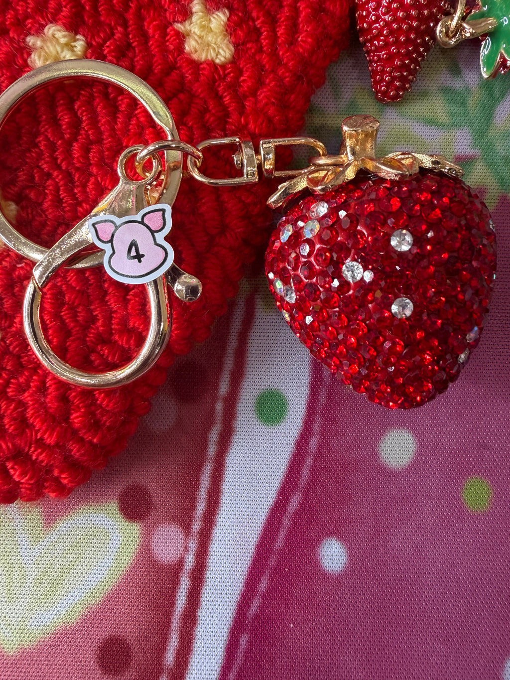 Strawberry keychains Charms
