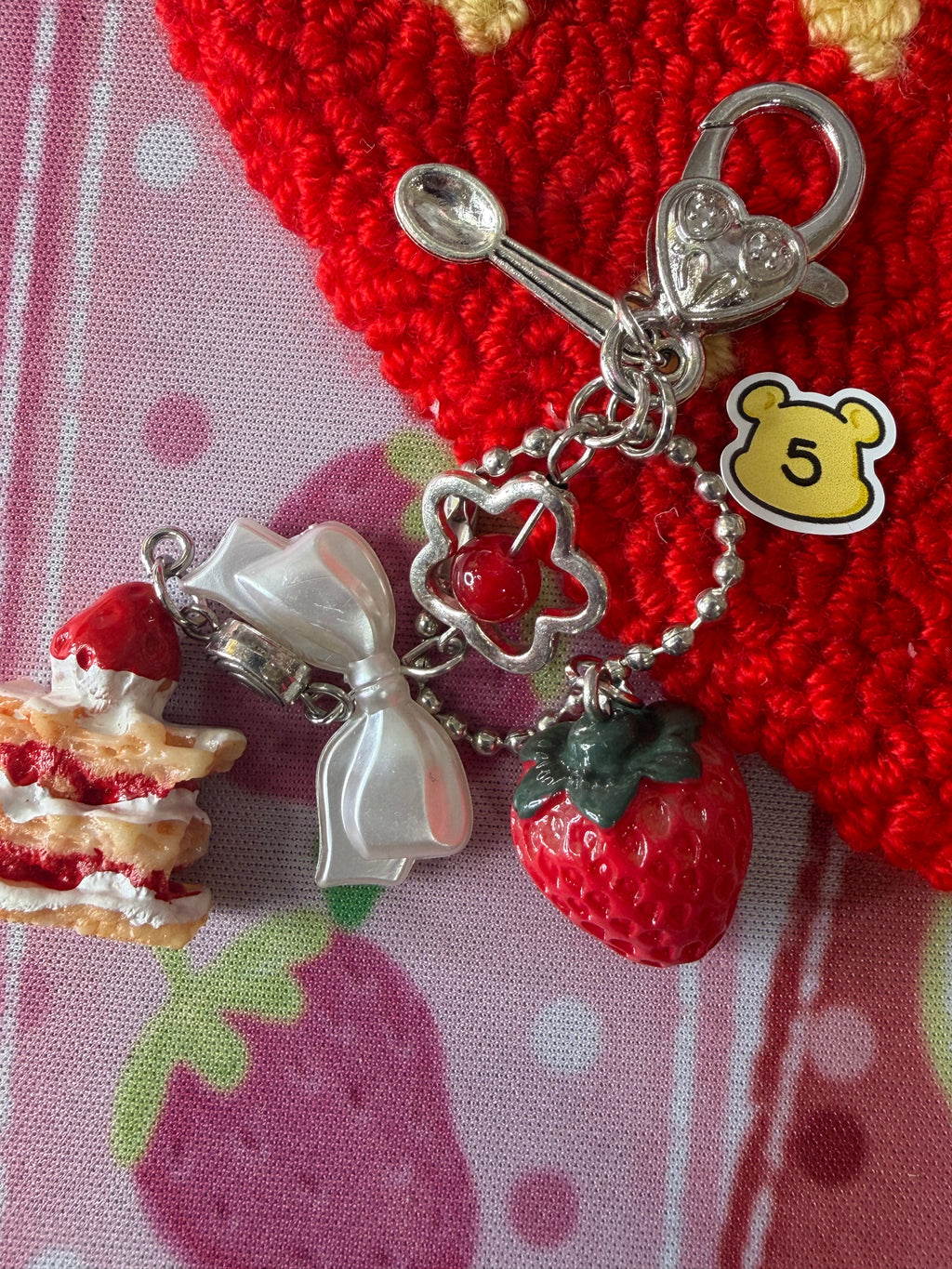 Strawberry keychains Charms