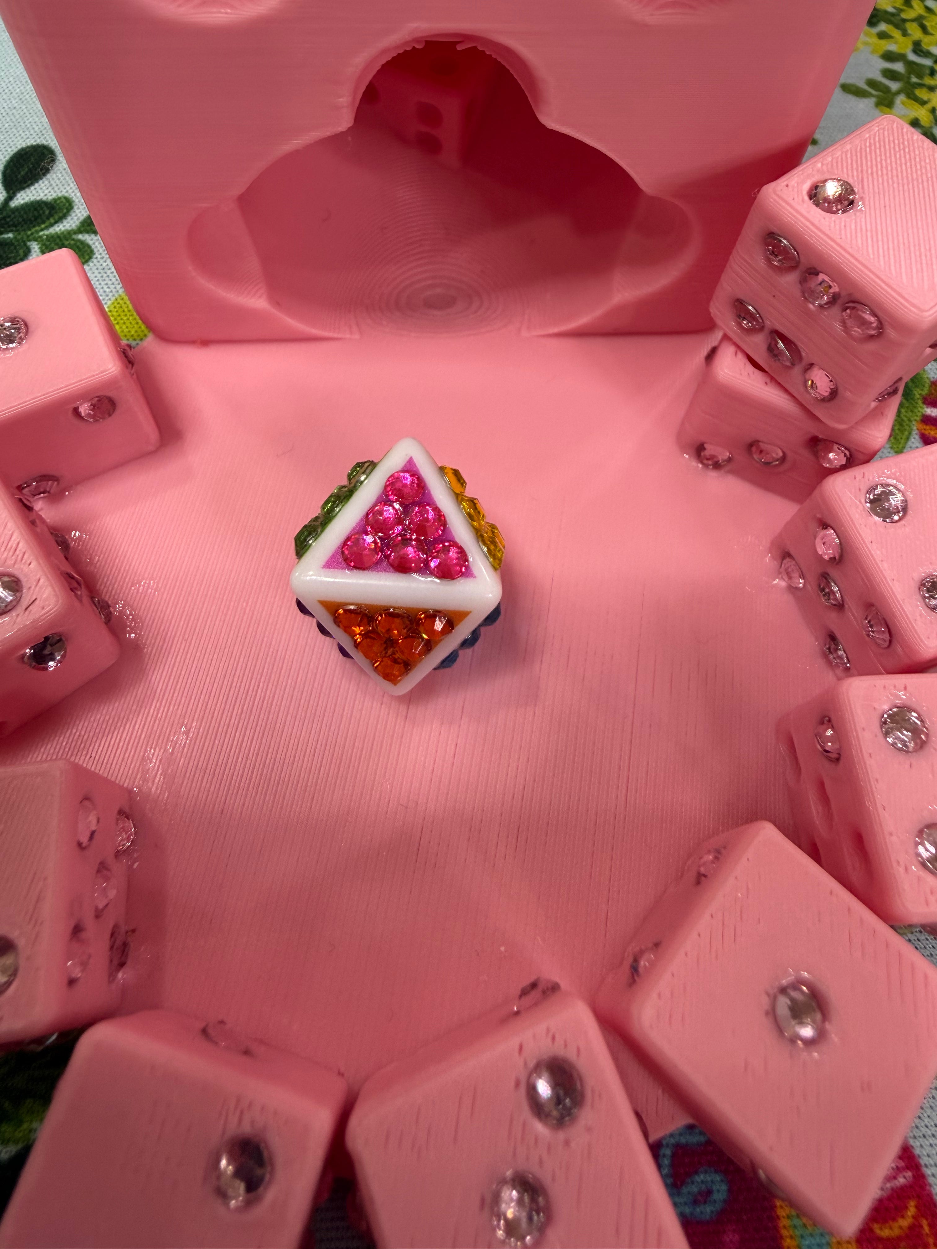 Octahedron Color 8 sided Dice Bling