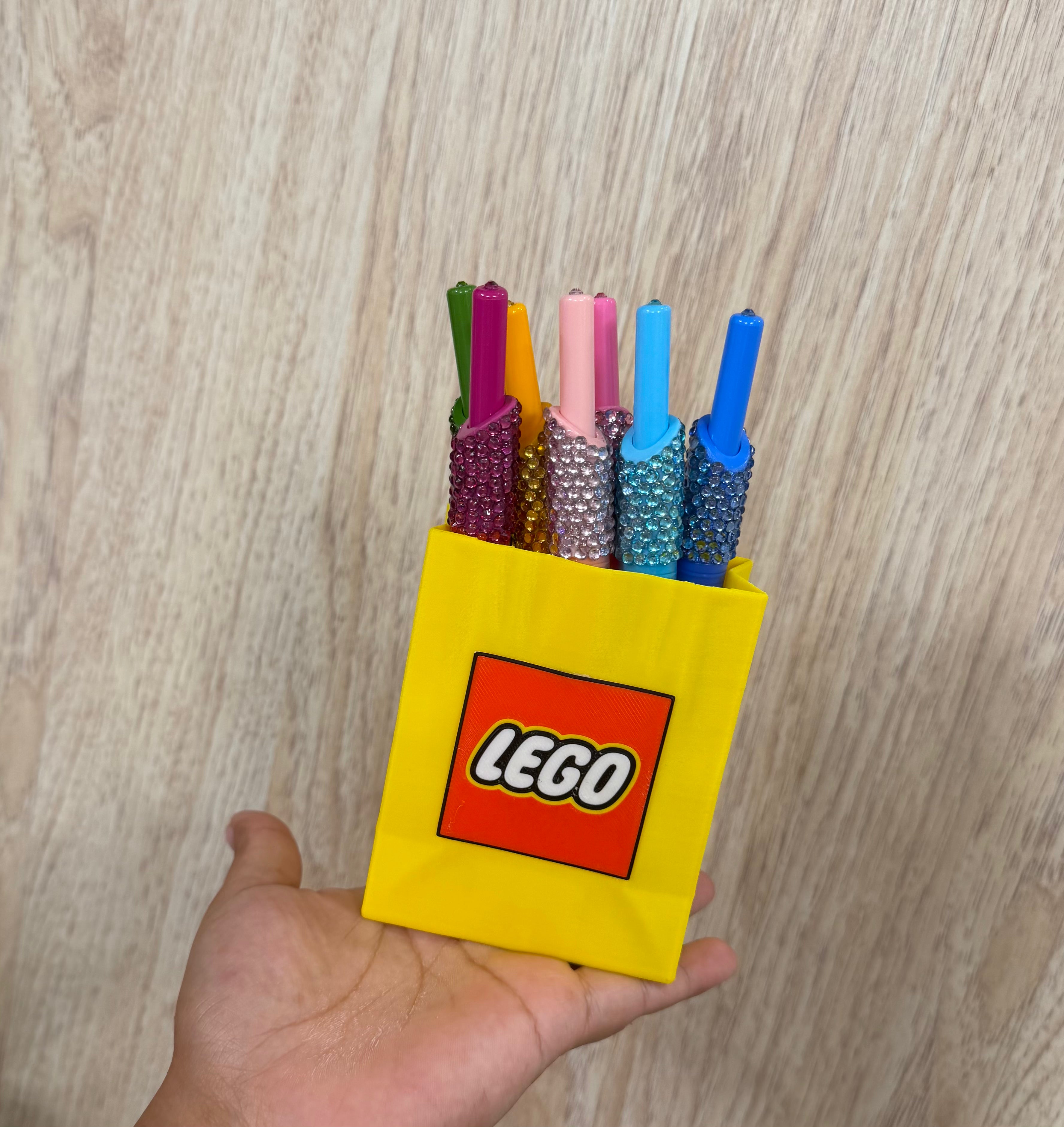 Yellow pen holder