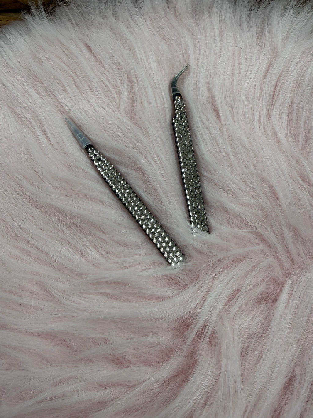 Bling Stainless Tweezers Set with Rhinestones & Resin