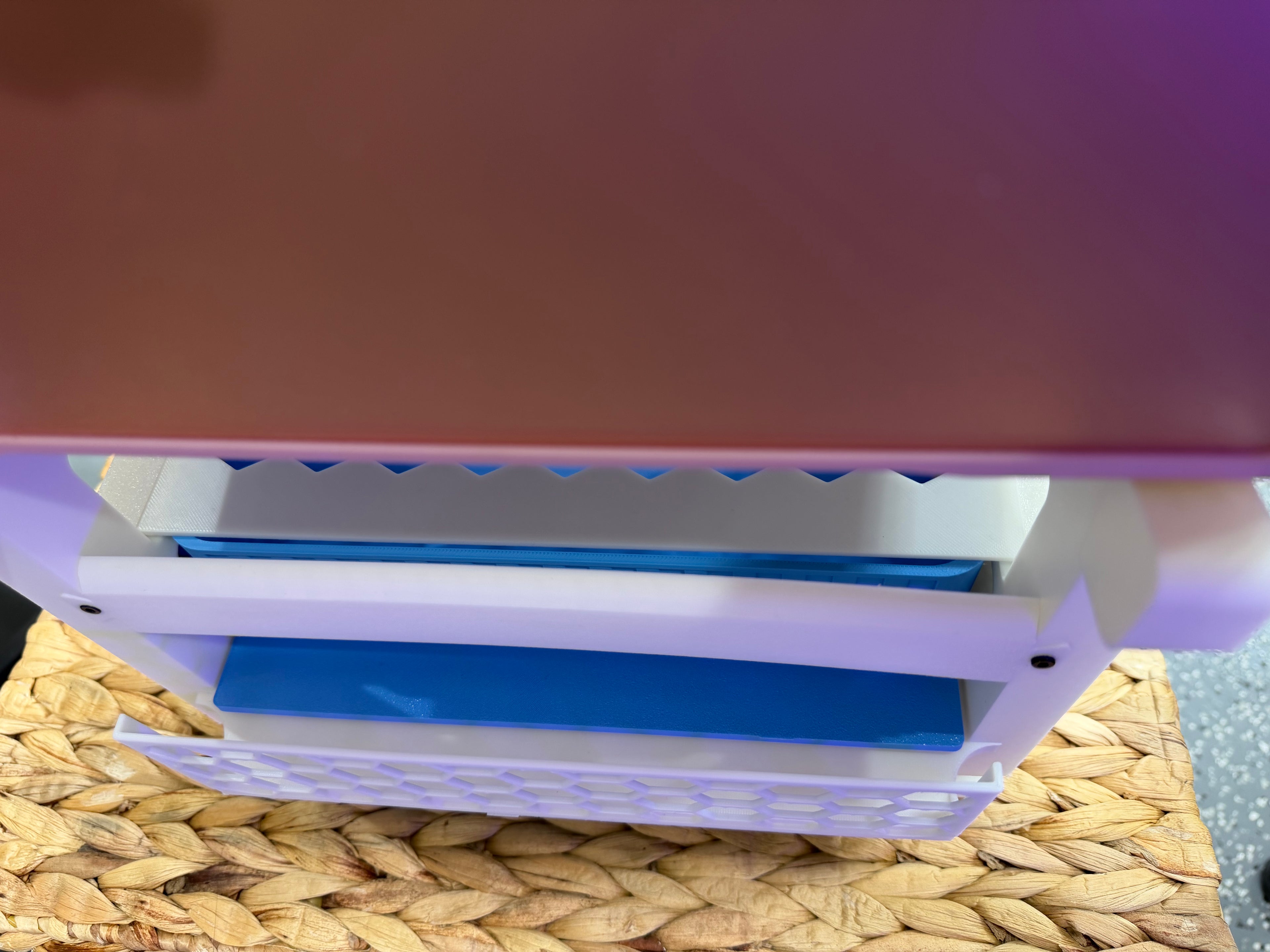 Laptop stand with 2 drawers organizer  pick your colors