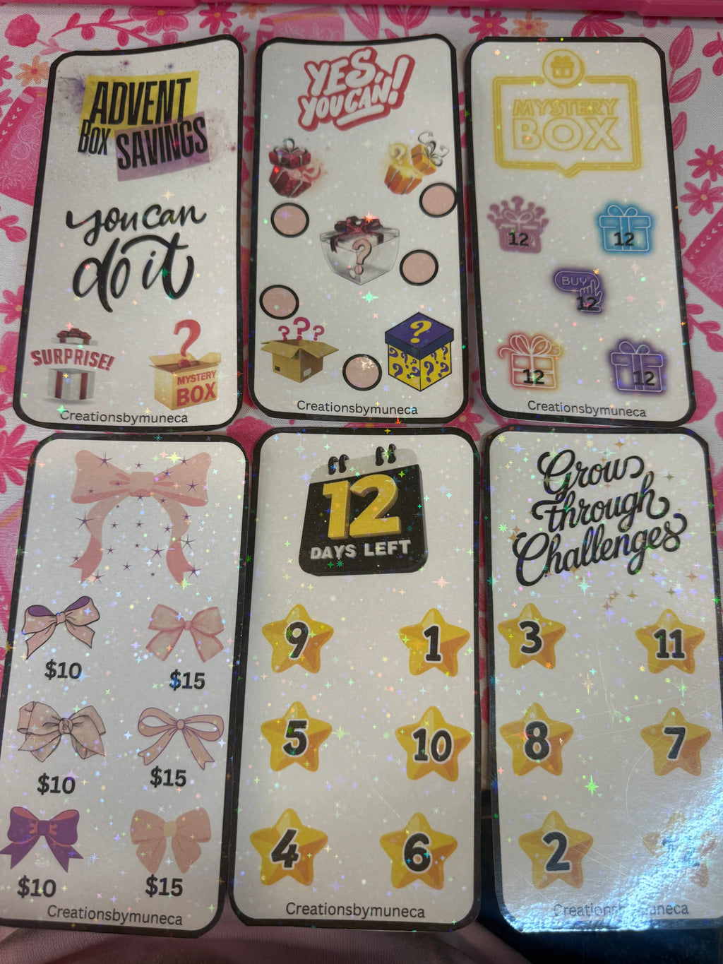 Advent Box Savings -Physical and laminated