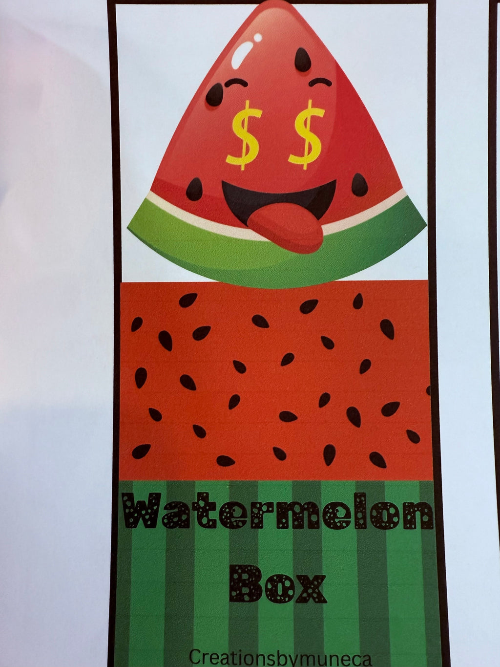 Watermelon Box 7 challenge with 8 cards -physical & laminated
