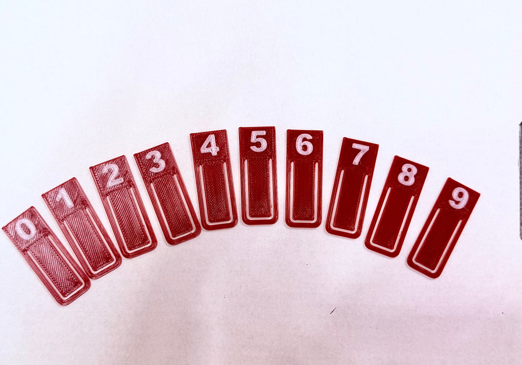 0 to 9 Paperclips set