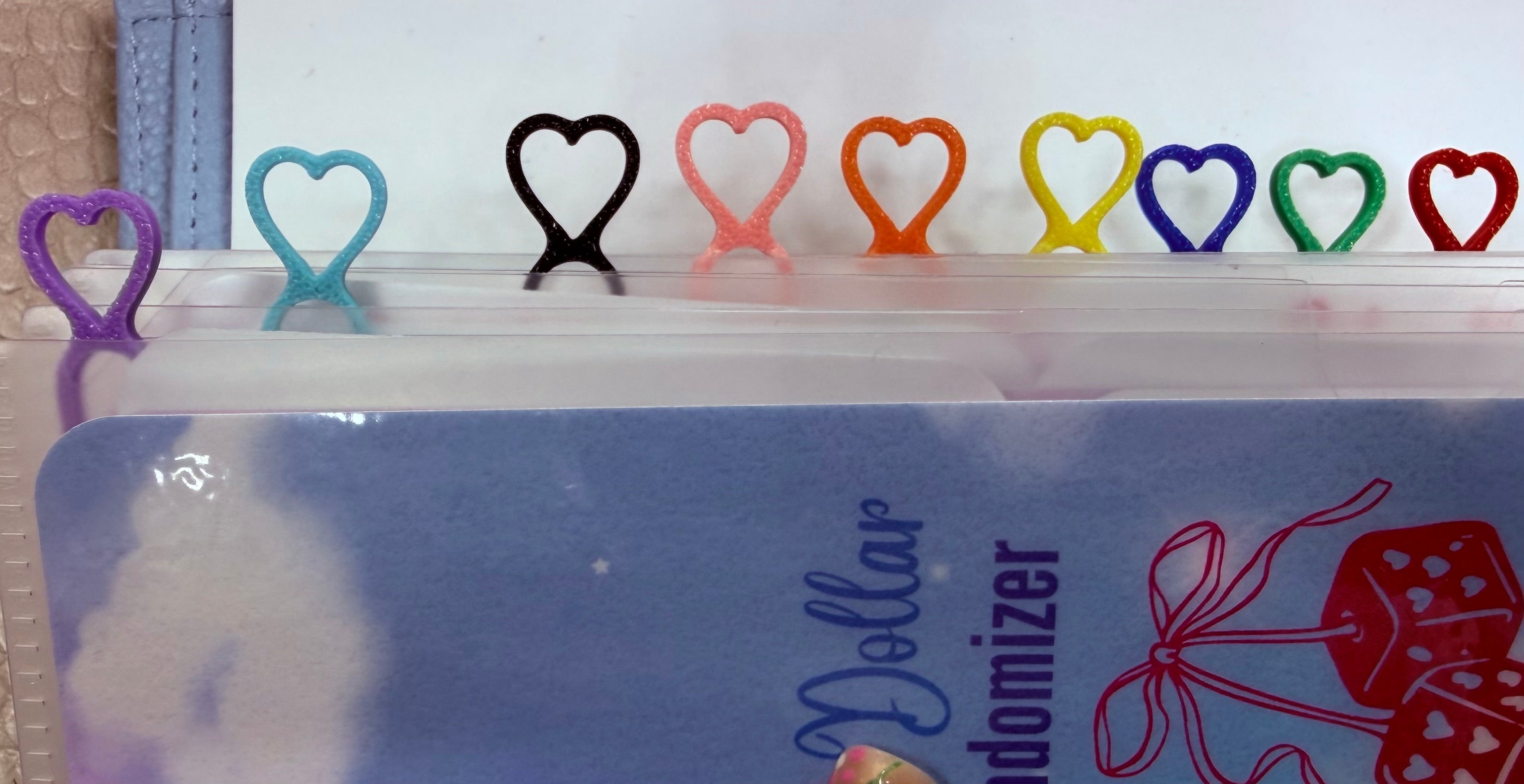 Colorful Heart Paperclips (SET OF 9)