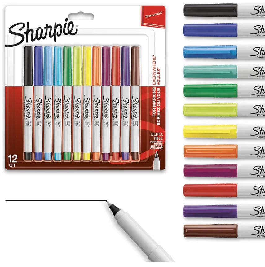 Ultra fine point sharpie permanent marker set 8 & 12 & 24