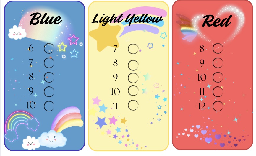 Color Savings Challenge 12 colors savings with 12 sided Dice and clear Binder