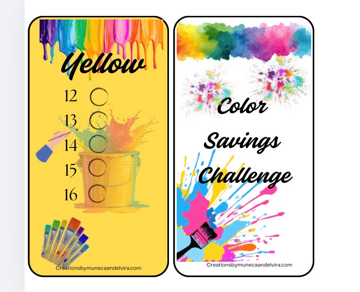 Color Savings Challenge 12 colors savings with 12 sided Dice and clear Binder