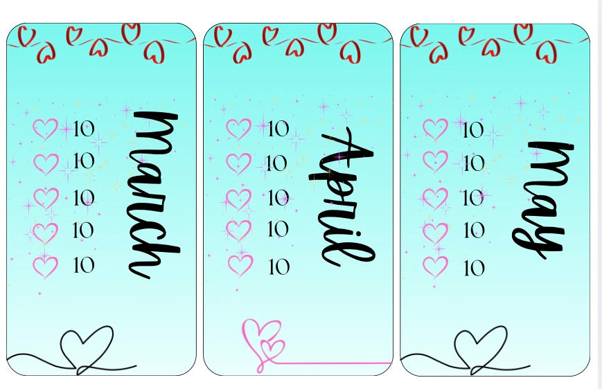 600 monthly savings challenge 12 months laminated