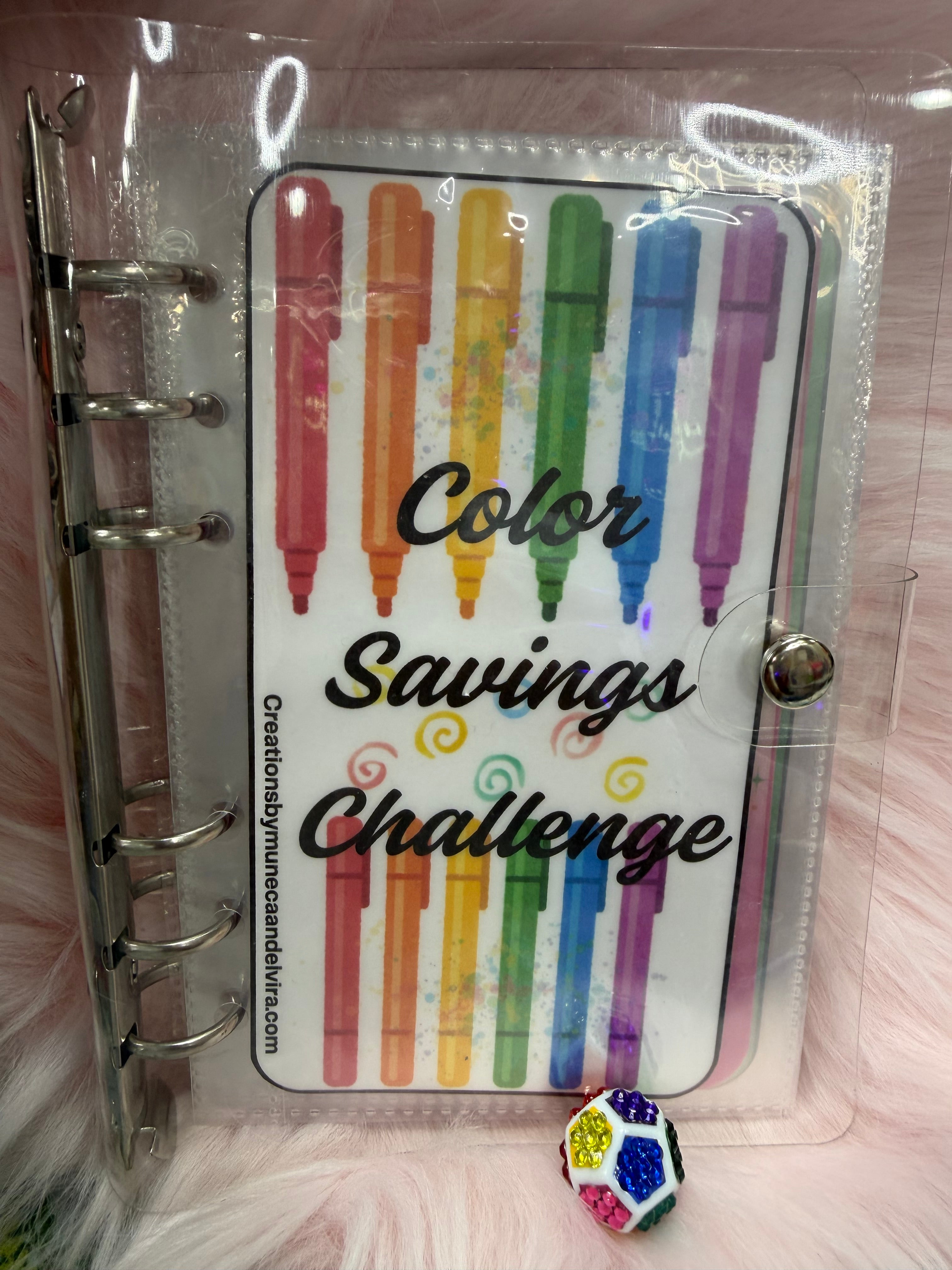 Color Savings Challenge 12 colors savings with 12 sided Dice and clear Binder