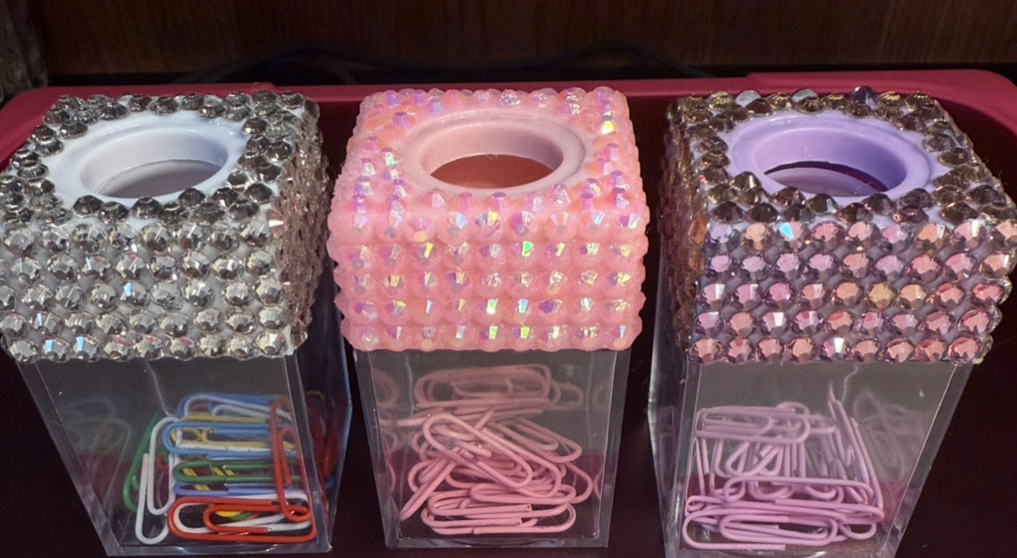 Blinged Paperclip Holders