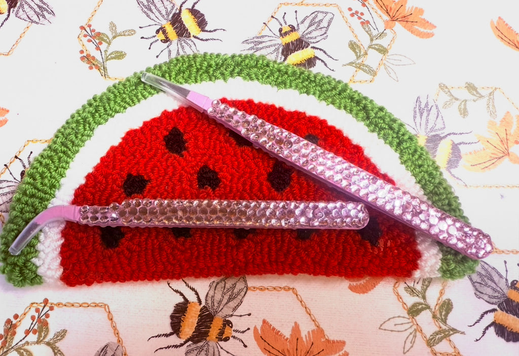 Bling Stainless Tweezers Set with Rhinestones & Resin