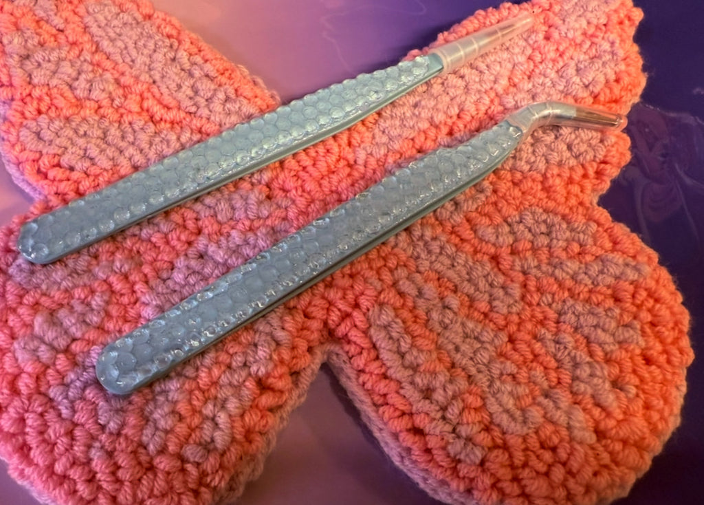 Bling Stainless Tweezers Set with Rhinestones & Resin