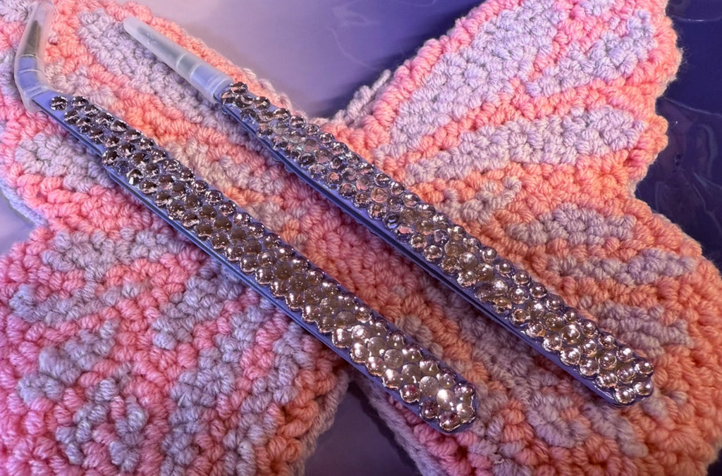 Bling Stainless Tweezers Set with Rhinestones & Resin