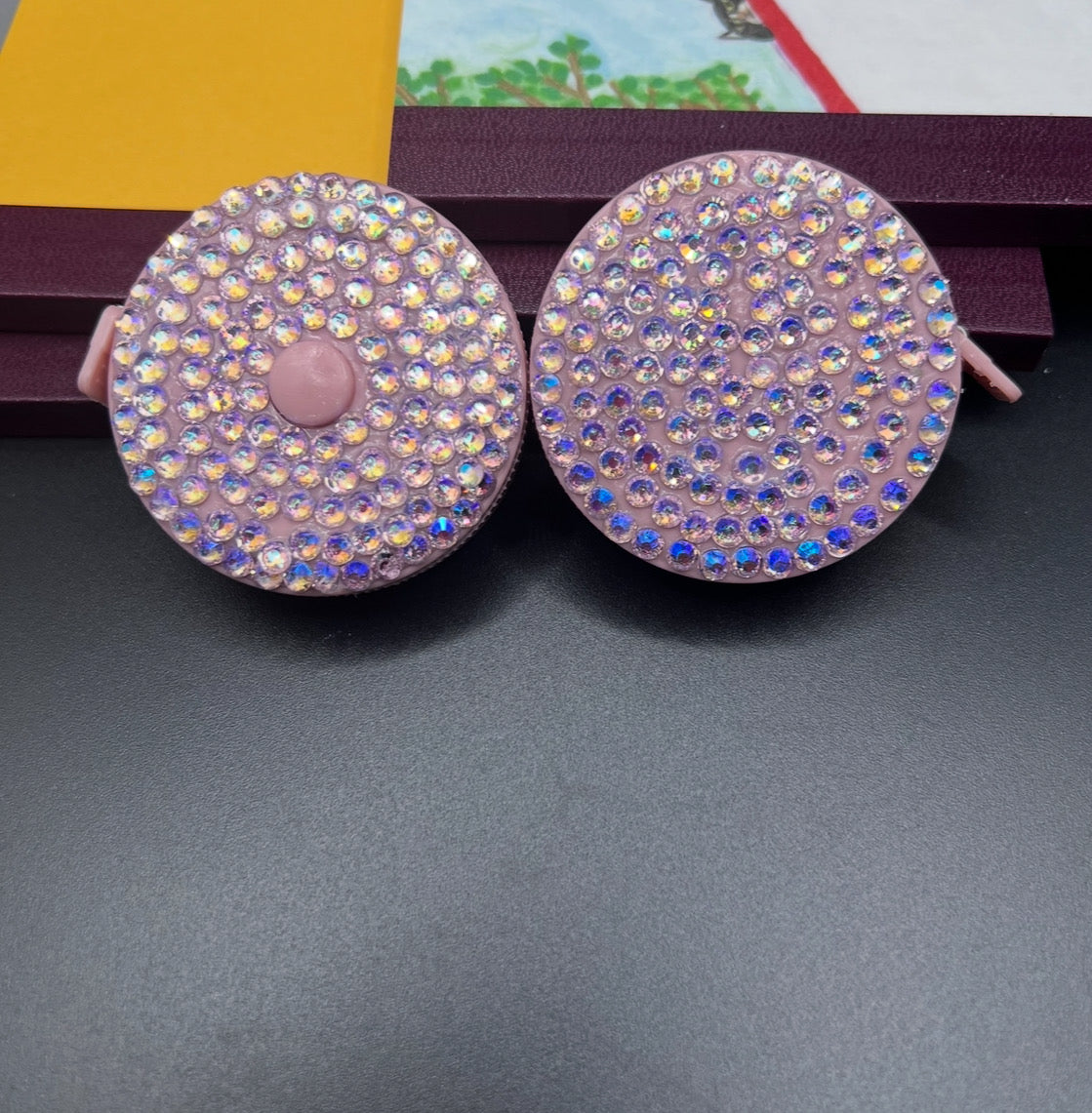 Tape Measure blinged with resin