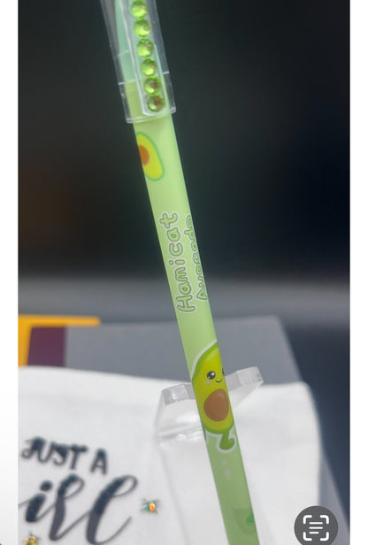 Avocado Lover pencil bag with 2 pens