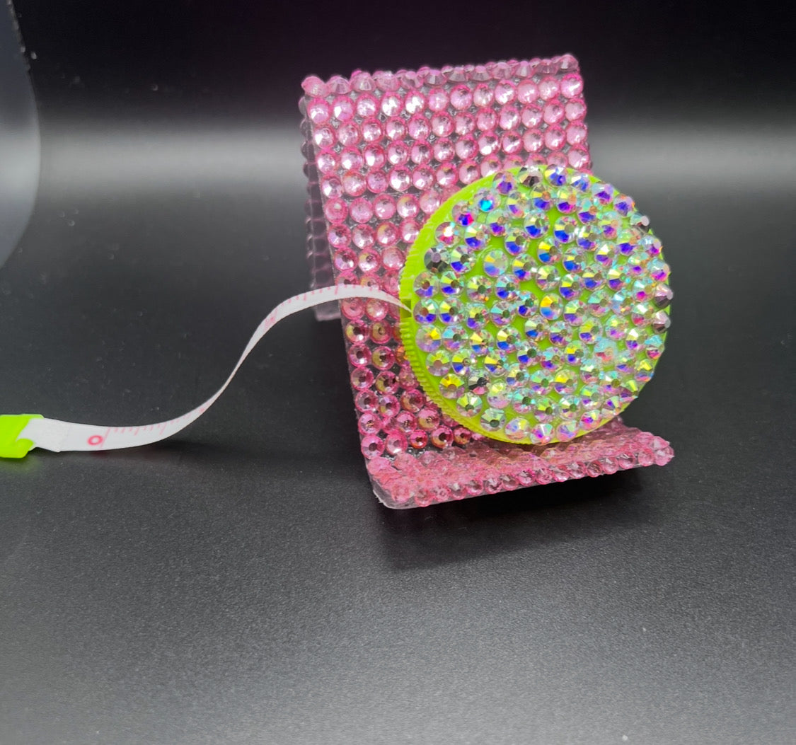 Tape Measure blinged with resin