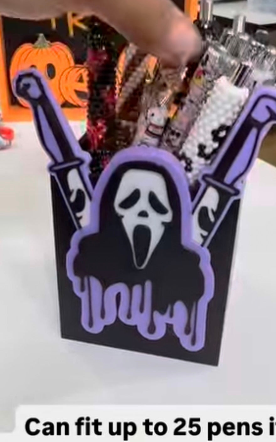 Ghost Face pen holder
