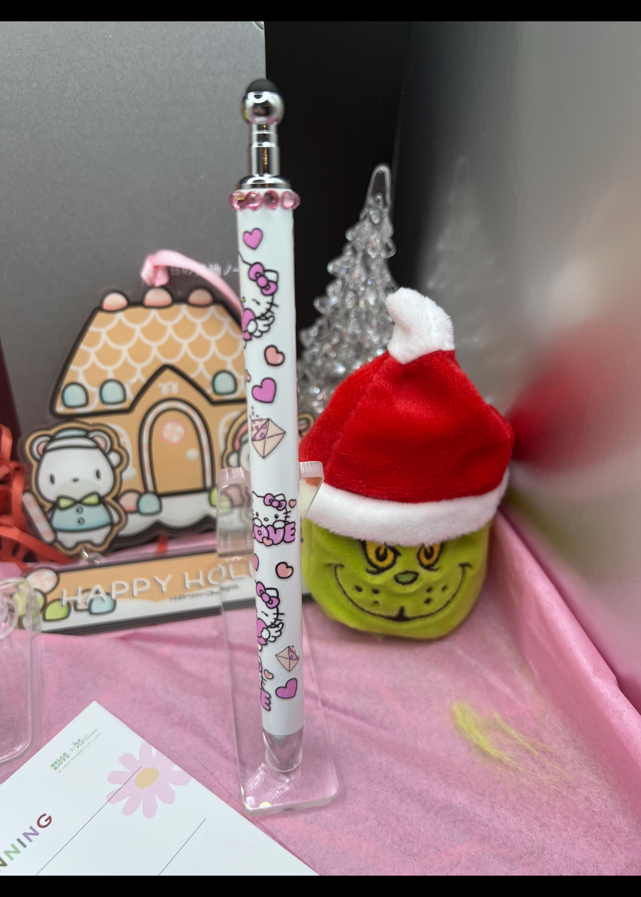 Blinged stylist pen with hello kitty love with hearts #43