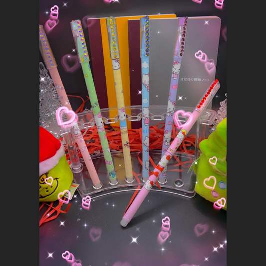 6 set of hello kitty erasable pens