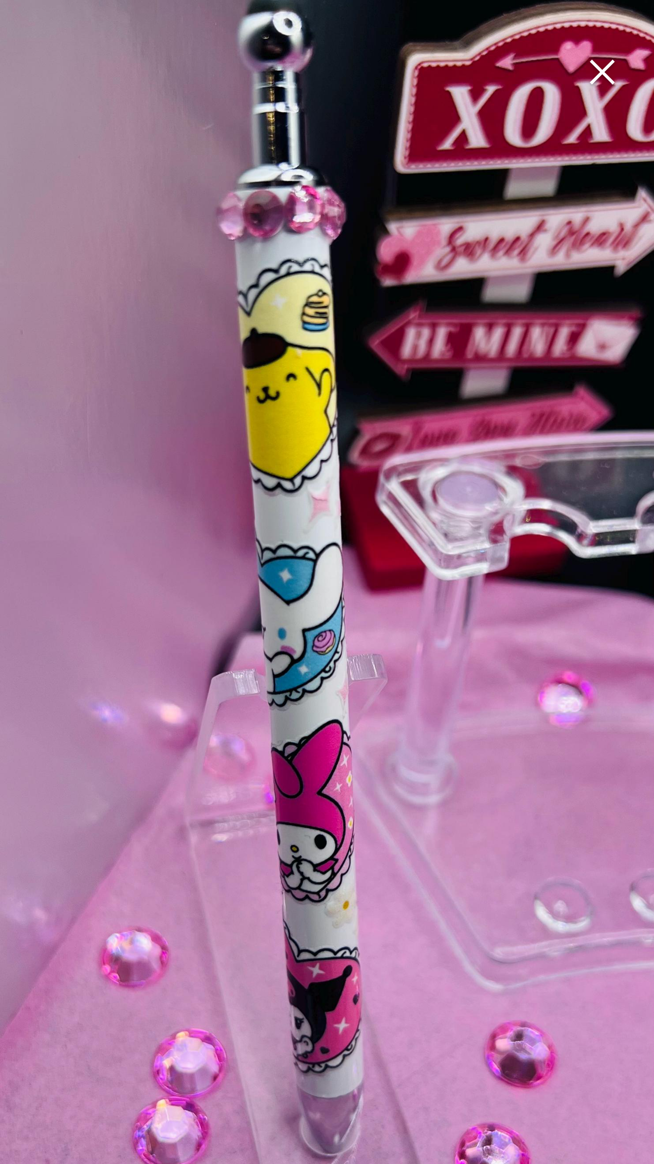 Bling stylist pen with hello kitty and 4 friends