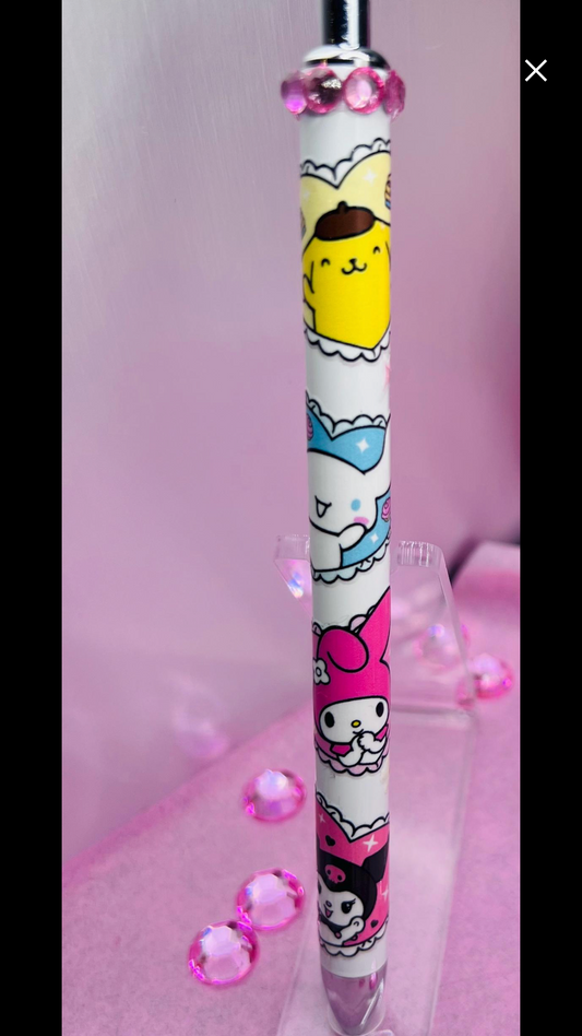 Bling stylist pen with hello kitty and 4 friends