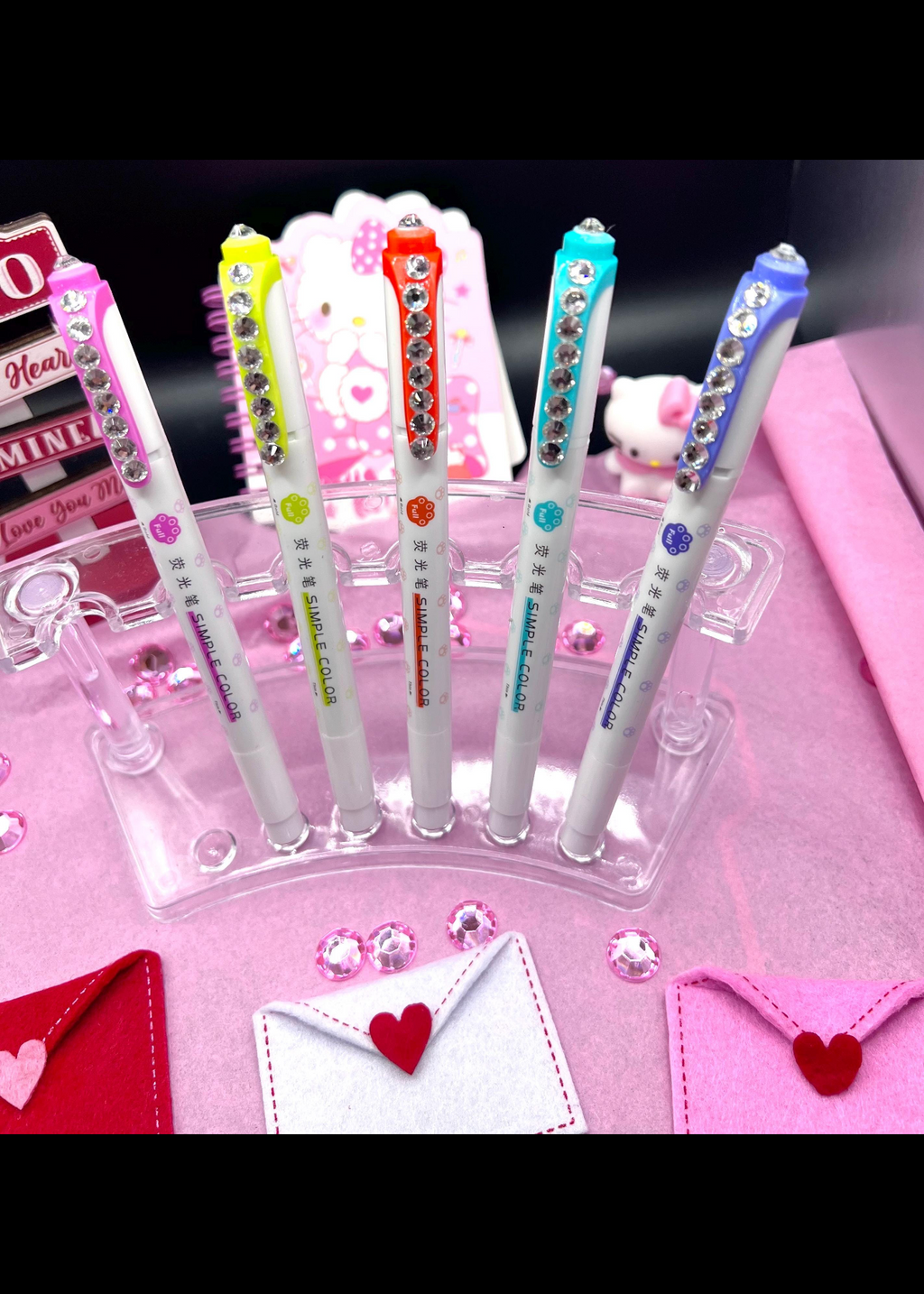 Blinged highlighter double sided 5 piece set