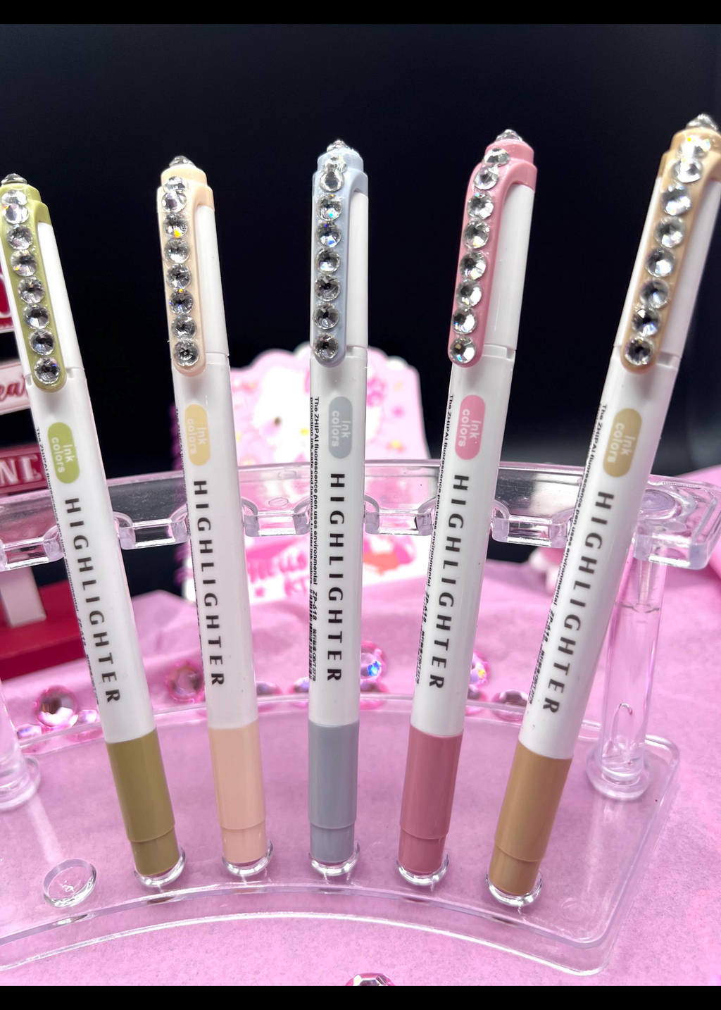 Blinged highlighter double sided 5 piece set