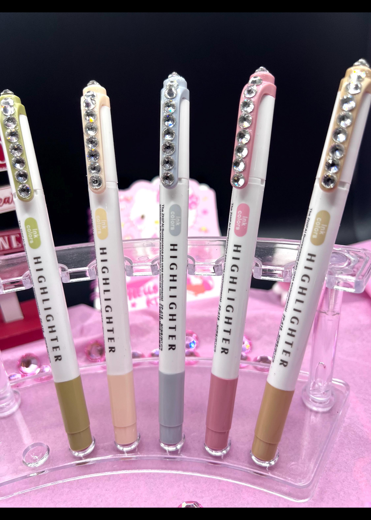 Blinged highlighter double sided 5 piece set